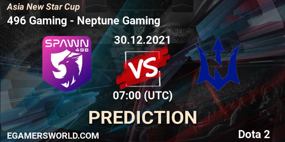 496 Gaming - Neptune Gaming: Maç tahminleri. 30.12.2021 at 07:43, Dota 2, Asia New Star Cup