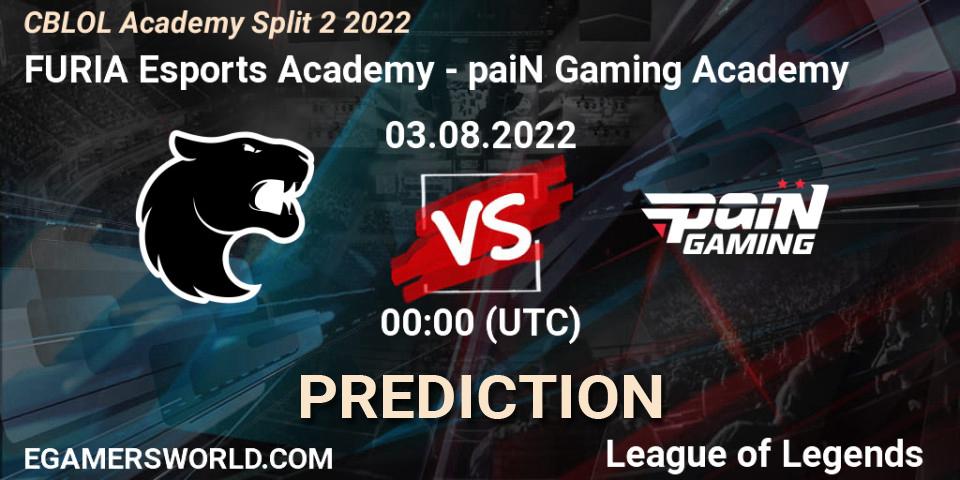 FURIA Esports Academy - paiN Gaming Academy: Maç tahminleri. 03.08.2022 at 00:00, LoL, CBLOL Academy Split 2 2022