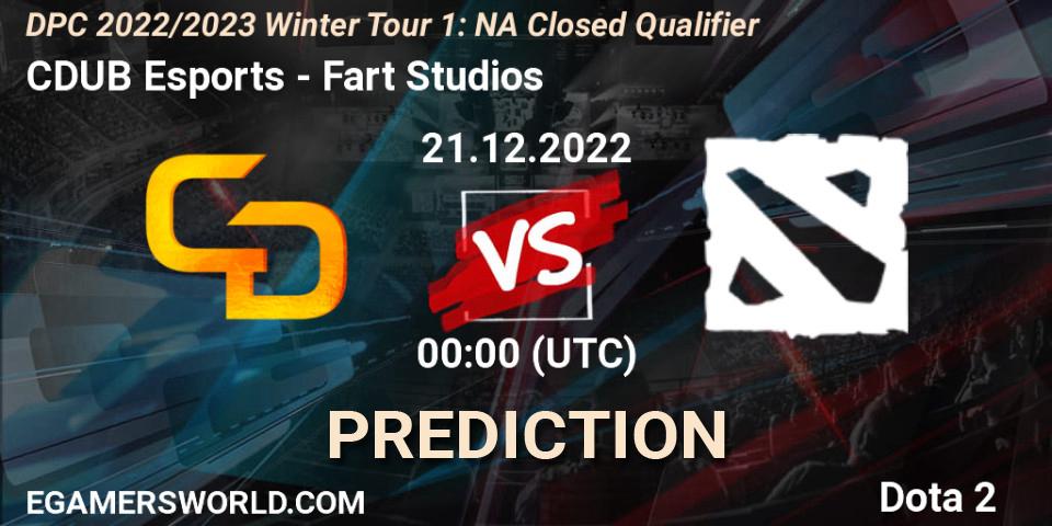 CDUB Esports - Fart Studios: Maç tahminleri. 21.12.2022 at 00:49, Dota 2, DPC 2022/2023 Winter Tour 1: NA Closed Qualifier