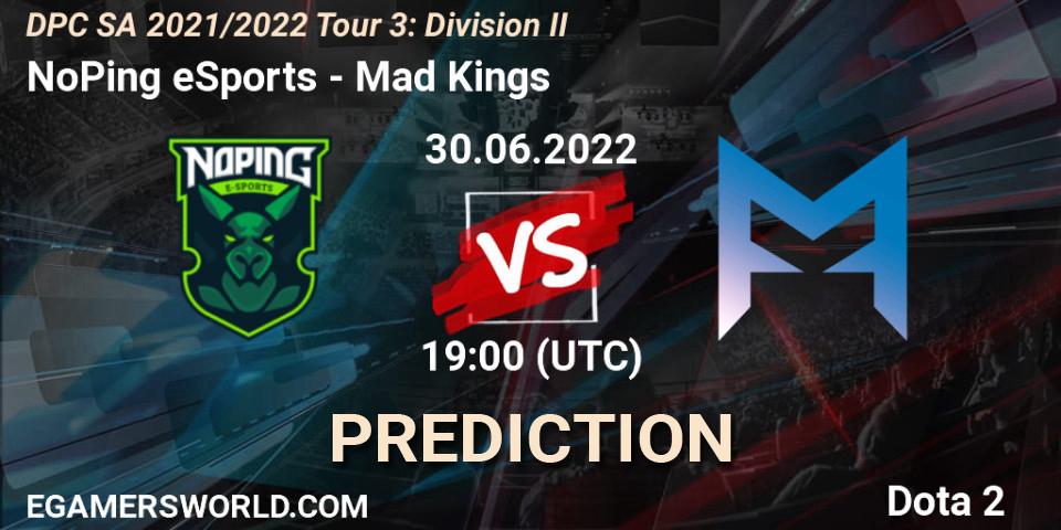 NoPing eSports - Mad Kings: Maç tahminleri. 30.06.2022 at 19:28, Dota 2, DPC SA 2021/2022 Tour 3: Division II