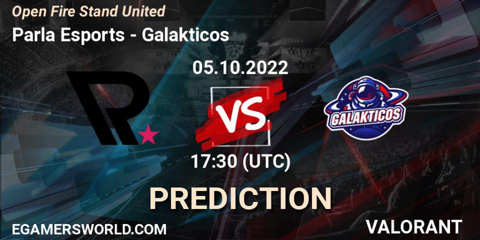Parla Esports - Galakticos: Maç tahminleri. 05.10.2022 at 17:40, VALORANT, Open Fire Stand United