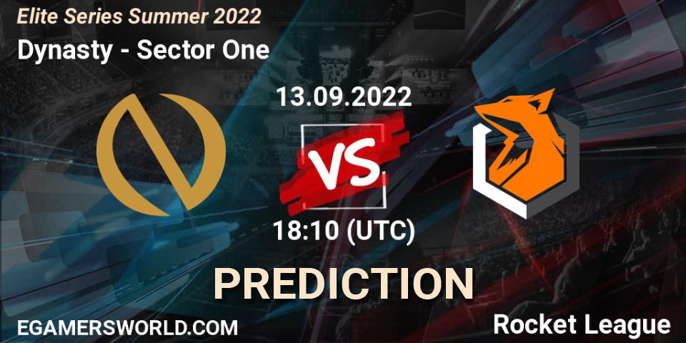 Dynasty - Sector One: Maç tahminleri. 13.09.22, Rocket League, Elite Series Summer 2022