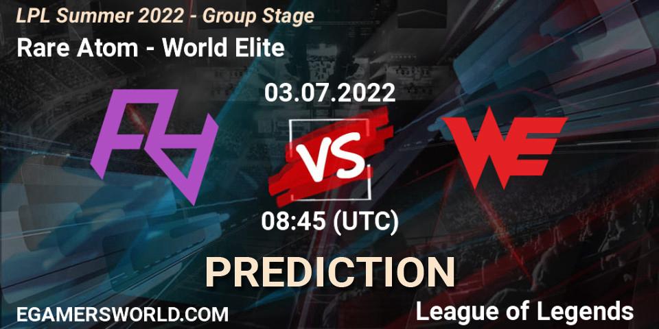 Rare Atom - World Elite: Maç tahminleri. 03.07.22, LoL, LPL Summer 2022 - Group Stage