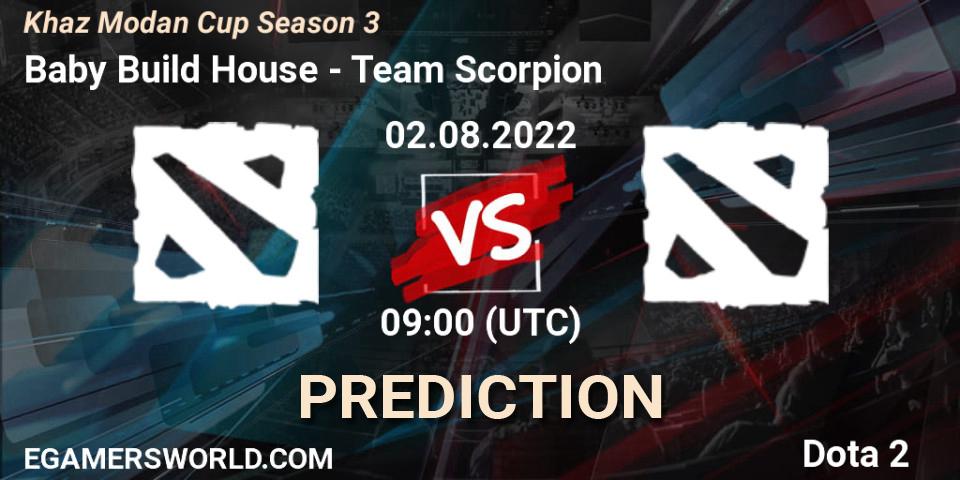 Baby Build House - Team Scorpion: Maç tahminleri. 02.08.2022 at 06:05, Dota 2, Khaz Modan Cup Season 3