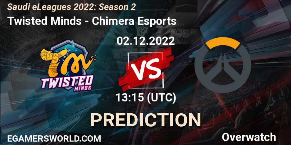 Twisted Minds - Chimera Esports: Maç tahminleri. 02.12.22, Overwatch, Saudi eLeagues 2022: Season 2
