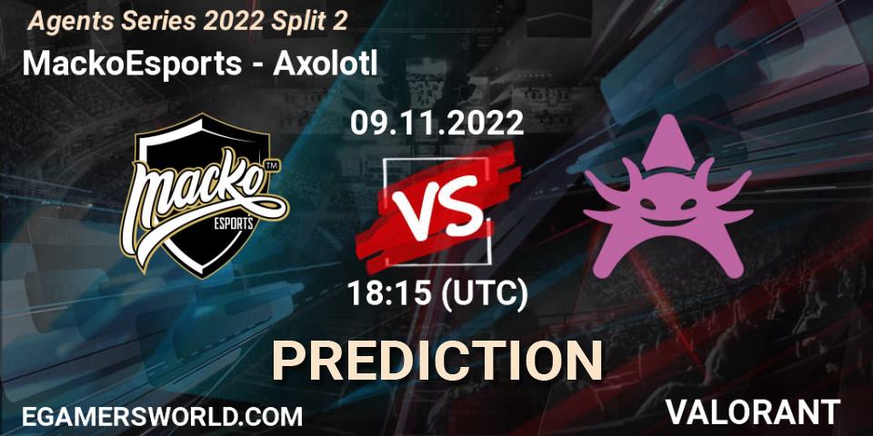 MackoEsports - Axolotl: Maç tahminleri. 09.11.2022 at 18:15, VALORANT, Agents Series 2022 Split 2