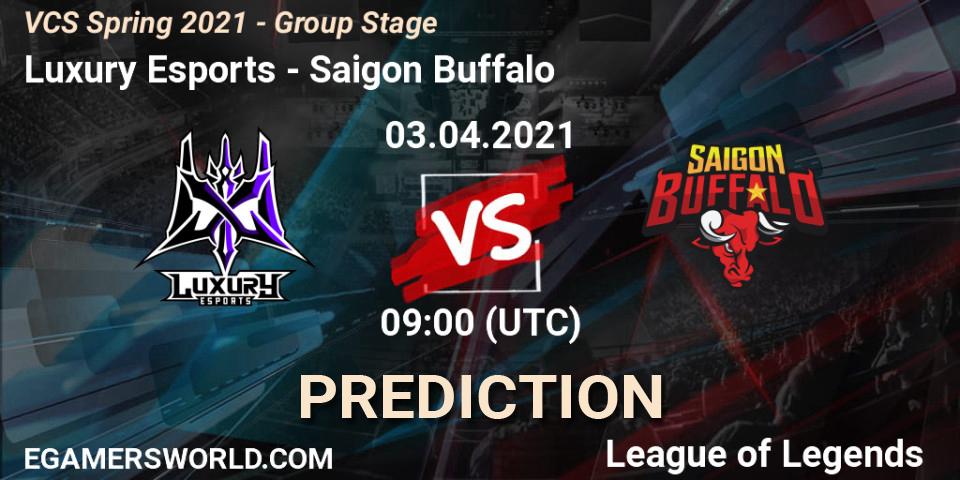 Luxury Esports - Saigon Buffalo: Maç tahminleri. 03.04.2021 at 10:00, LoL, VCS Spring 2021 - Group Stage