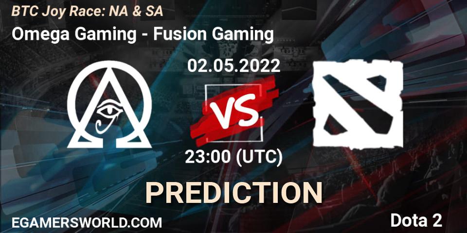 Omega Gaming - Fusion Gaming: Maç tahminleri. 07.05.2022 at 23:00, Dota 2, BTC Joy Race: NA & SA