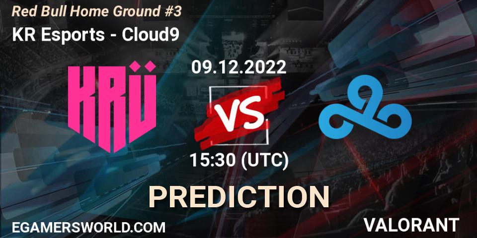 KRÜ Esports - Cloud9: Maç tahminleri. 09.12.22, VALORANT, Red Bull Home Ground #3