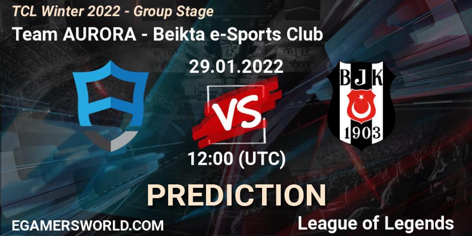 Team AURORA - Beşiktaş e-Sports Club: Maç tahminleri. 29.01.2022 at 12:00, LoL, TCL Winter 2022 - Group Stage