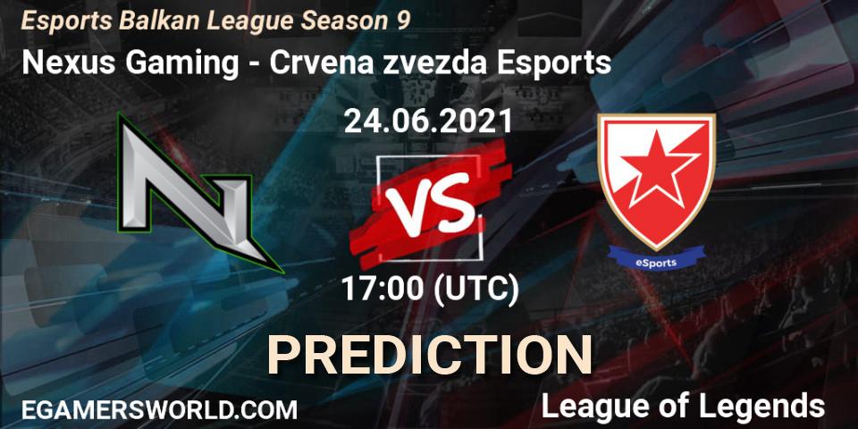 Nexus Gaming - Crvena zvezda Esports: Maç tahminleri. 24.06.2021 at 17:00, LoL, Esports Balkan League Season 9