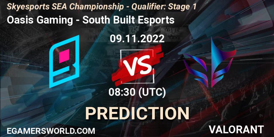 Oasis Gaming - South Built Esports: Maç tahminleri. 09.11.2022 at 08:30, VALORANT, Skyesports SEA Championship - Qualifier: Stage 1
