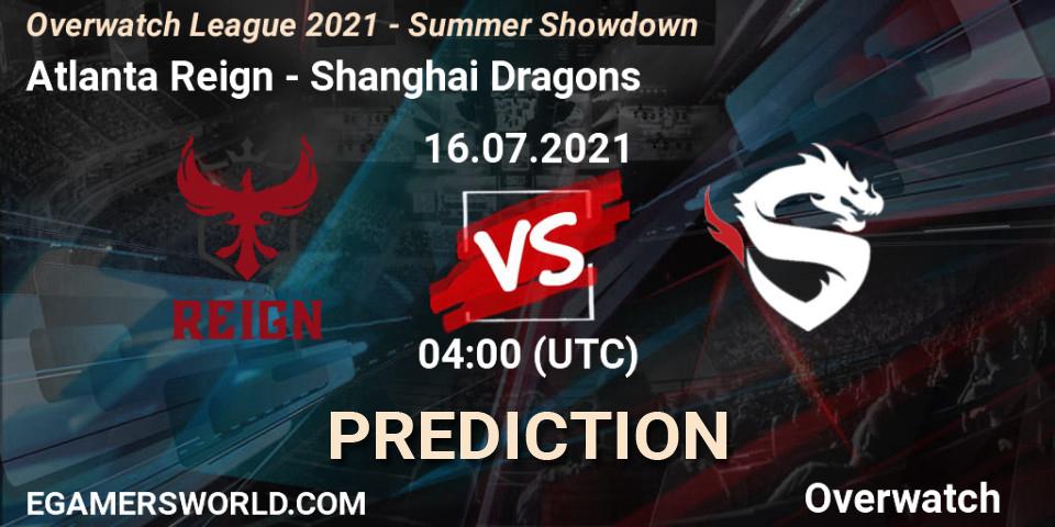 Atlanta Reign - Shanghai Dragons: Maç tahminleri. 16.07.2021 at 02:30, Overwatch, Overwatch League 2021 - Summer Showdown