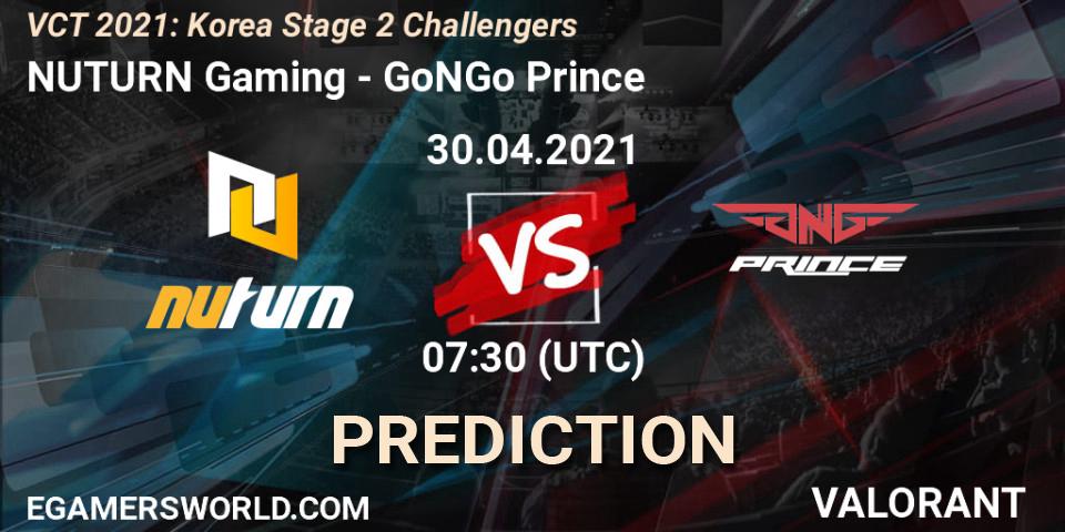 NUTURN Gaming - GoNGo Prince: Maç tahminleri. 30.04.2021 at 07:30, VALORANT, VCT 2021: Korea Stage 2 Challengers