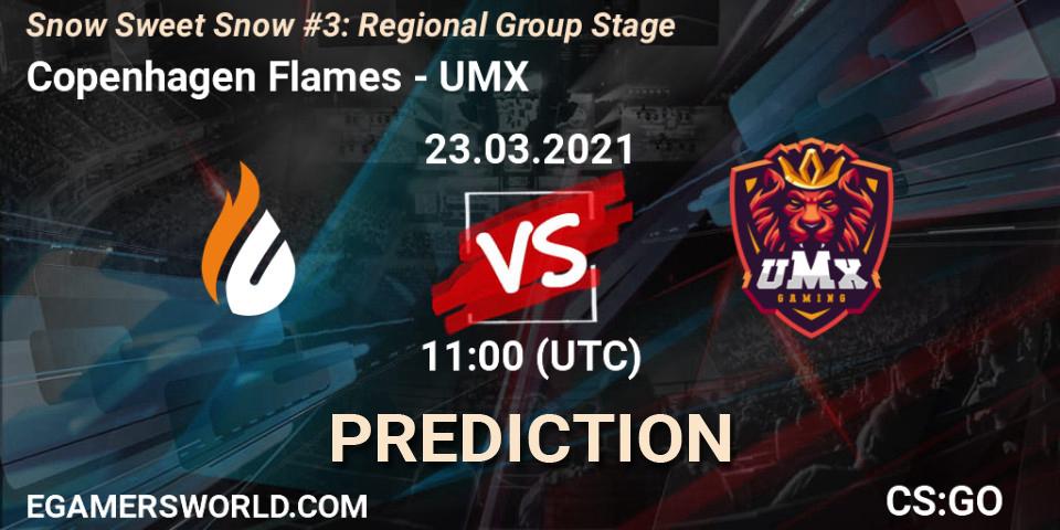 Copenhagen Flames - UMX: Maç tahminleri. 23.03.2021 at 11:00, Counter-Strike (CS2), Snow Sweet Snow #3: Regional Group Stage
