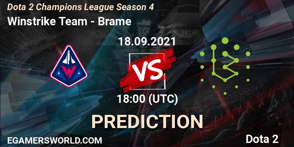 Winstrike Team - Brame: Maç tahminleri. 18.09.2021 at 18:09, Dota 2, Dota 2 Champions League Season 4
