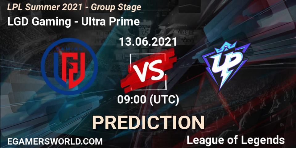 LGD Gaming - Ultra Prime: Maç tahminleri. 13.06.2021 at 09:00, LoL, LPL Summer 2021 - Group Stage