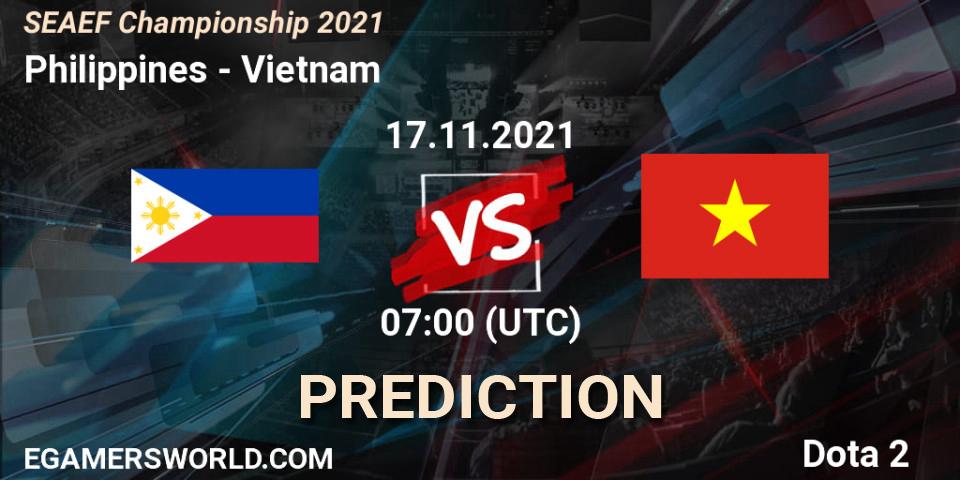 Philippines - Vietnam: Maç tahminleri. 17.11.2021 at 06:59, Dota 2, SEAEF Dota2 Championship 2021