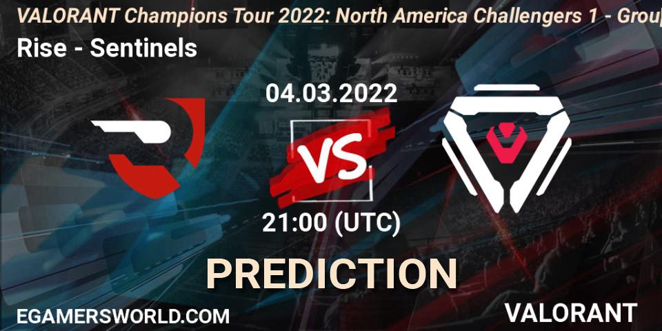 Rise - Sentinels: Maç tahminleri. 04.03.2022 at 21:15, VALORANT, VCT 2022: North America Challengers 1 - Group Stage