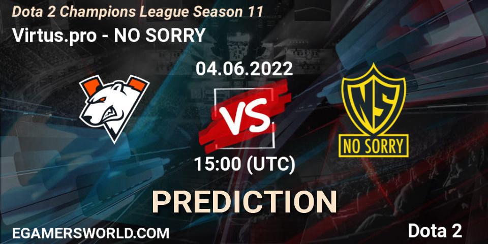 Virtus.pro - NO SORRY: Maç tahminleri. 04.06.2022 at 15:05, Dota 2, Dota 2 Champions League Season 11