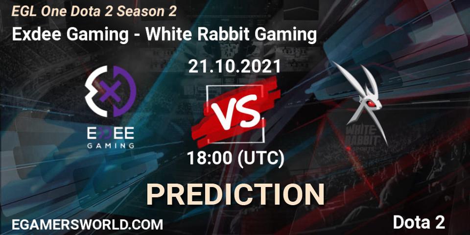 Exdee Gaming - White Rabbit Gaming: Maç tahminleri. 21.10.2021 at 18:05, Dota 2, EGL One Dota 2 Season 2