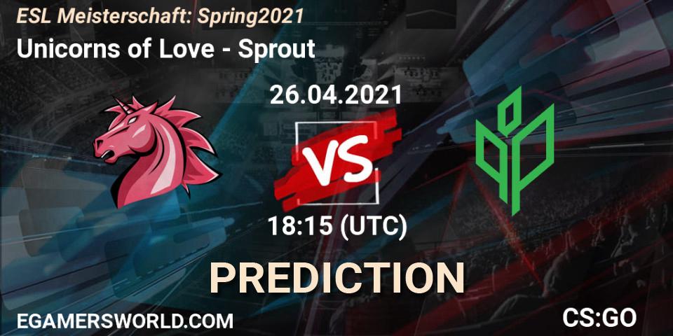 Unicorns of Love - Sprout: Maç tahminleri. 26.04.2021 at 18:15, Counter-Strike (CS2), ESL Meisterschaft: Spring 2021