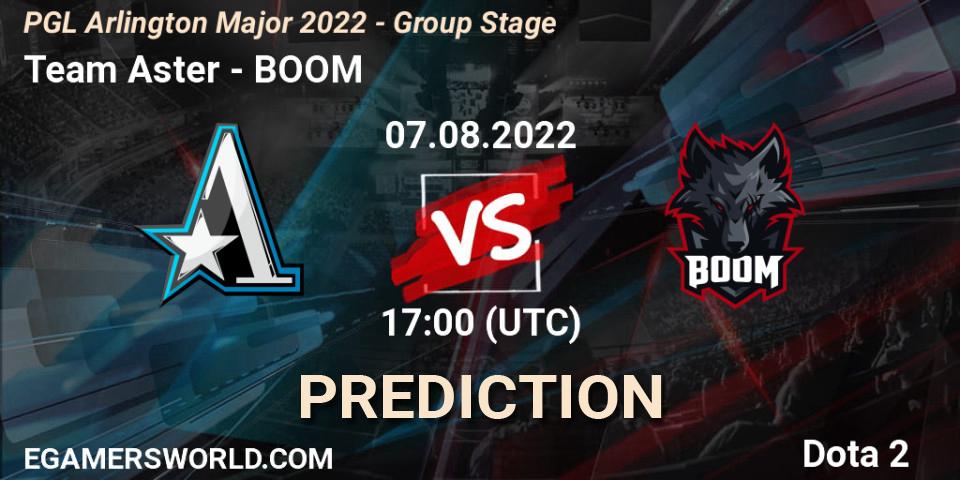 Team Aster - BOOM: Maç tahminleri. 07.08.2022 at 17:13, Dota 2, PGL Arlington Major 2022 - Group Stage
