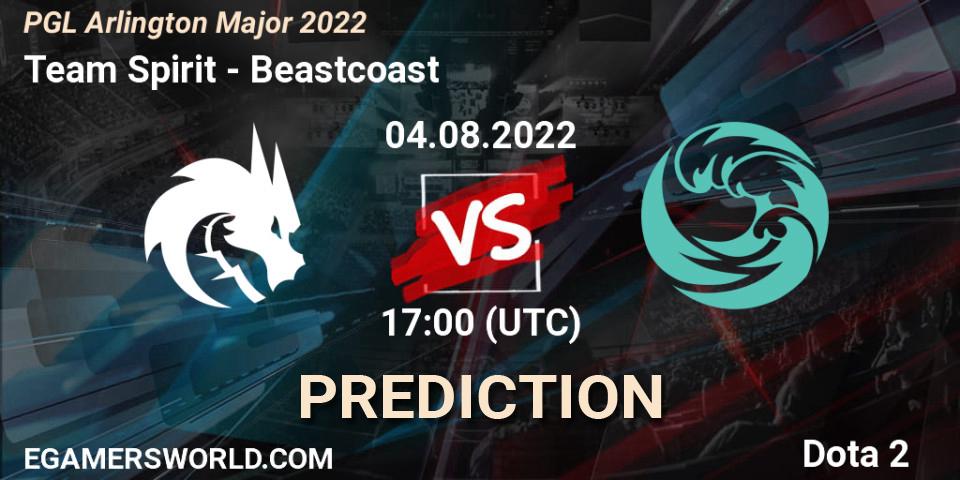 Team Spirit - Beastcoast: Maç tahminleri. 04.08.2022 at 17:19, Dota 2, PGL Arlington Major 2022 - Group Stage