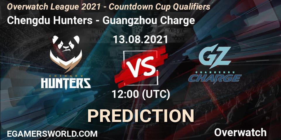 Chengdu Hunters - Guangzhou Charge: Maç tahminleri. 07.08.2021 at 12:50, Overwatch, Overwatch League 2021 - Countdown Cup Qualifiers