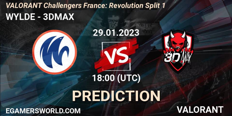 WYLDE - 3DMAX: Maç tahminleri. 29.01.23, VALORANT, VALORANT Challengers 2023 France: Revolution Split 1