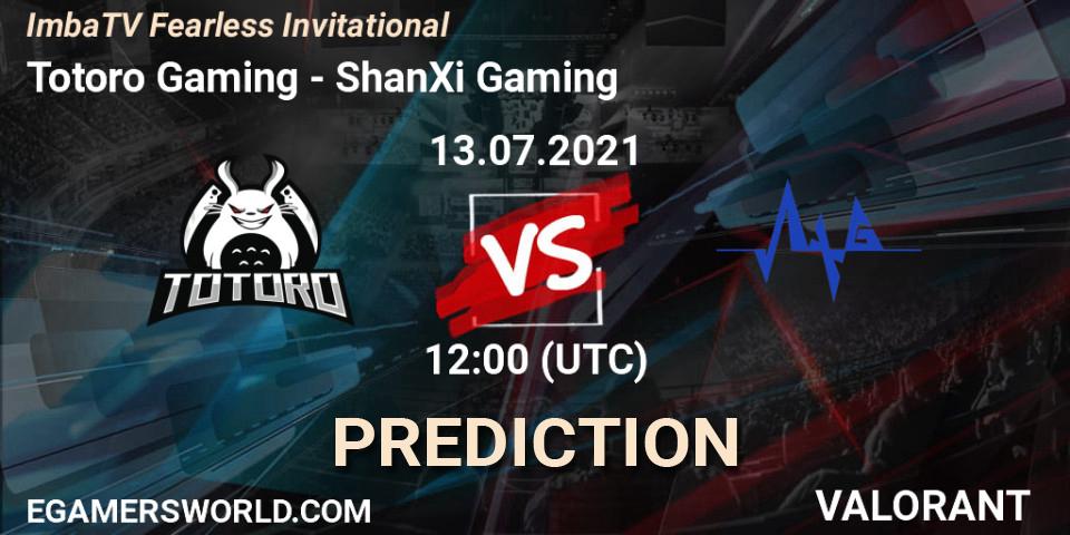 Totoro Gaming - ShanXi Gaming: Maç tahminleri. 13.07.2021 at 12:00, VALORANT, ImbaTV Fearless Invitational