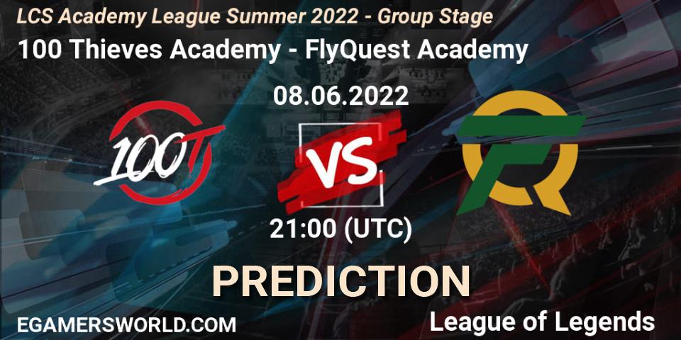 100 Thieves Academy - FlyQuest Academy: Maç tahminleri. 08.06.22, LoL, LCS Academy League Summer 2022 - Group Stage