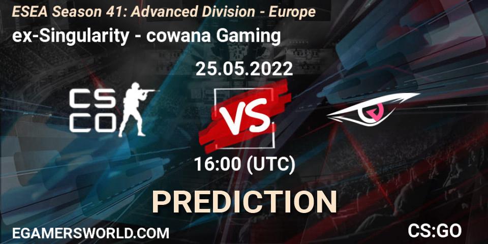 ex-Singularity - cowana Gaming: Maç tahminleri. 25.05.22, CS2 (CS:GO), ESEA Season 41: Advanced Division - Europe