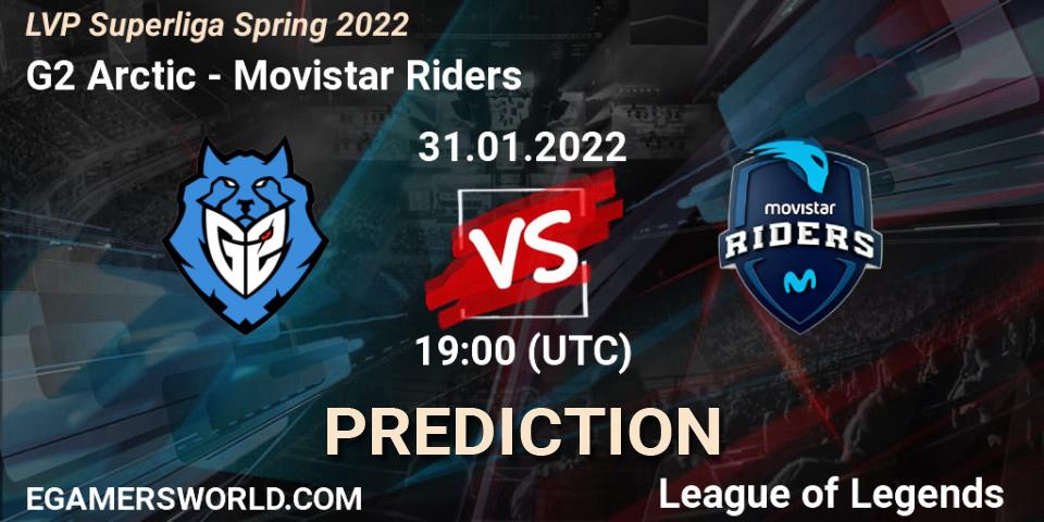 G2 Arctic - Movistar Riders: Maç tahminleri. 31.01.22, LoL, LVP Superliga Spring 2022