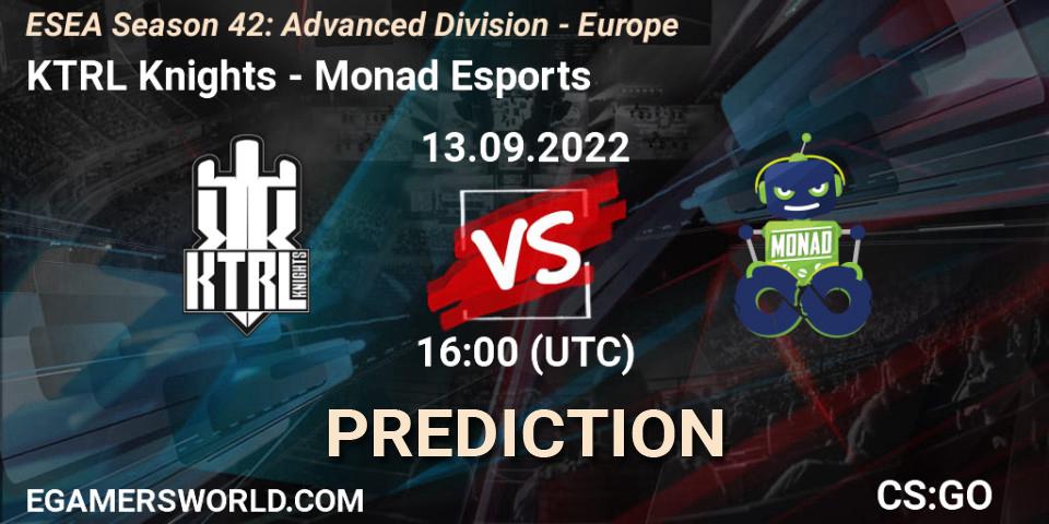 KTRL Knights - Monad Esports: Maç tahminleri. 13.09.2022 at 16:00, Counter-Strike (CS2), ESEA Season 42: Advanced Division - Europe