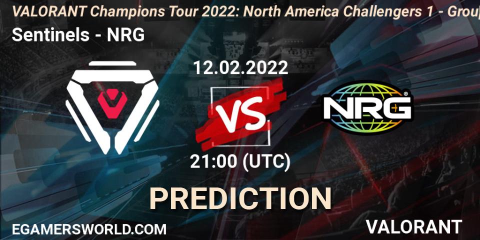 Sentinels - NRG: Maç tahminleri. 12.02.2022 at 21:00, VALORANT, VCT 2022: North America Challengers 1 - Group Stage
