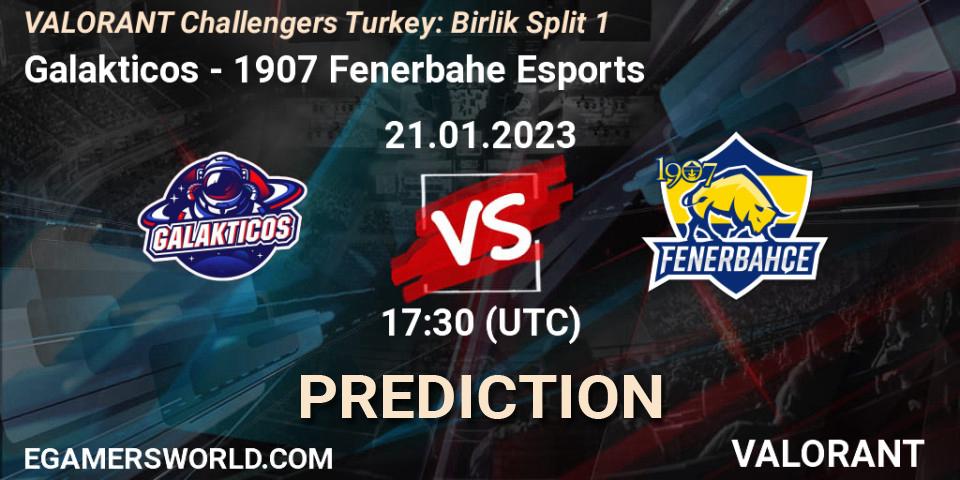 Galakticos - 1907 Fenerbahçe Esports: Maç tahminleri. 21.01.2023 at 18:30, VALORANT, VALORANT Challengers 2023 Turkey: Birlik Split 1