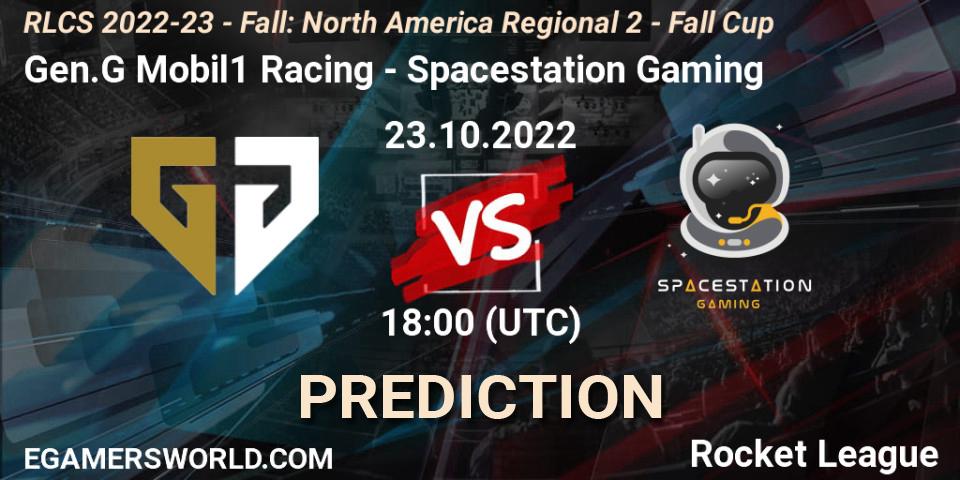 Gen.G Mobil1 Racing - Spacestation Gaming: Maç tahminleri. 23.10.2022 at 18:05, Rocket League, RLCS 2022-23 - Fall: North America Regional 2 - Fall Cup