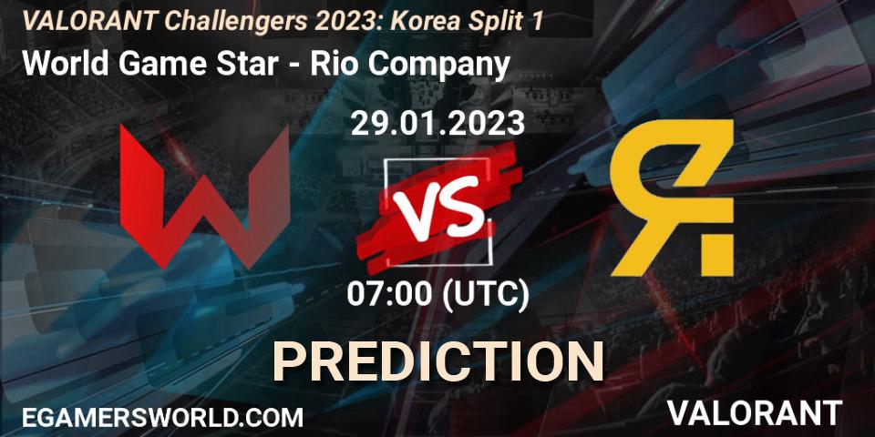 World Game Star - Rio Company: Maç tahminleri. 29.01.23, VALORANT, VALORANT Challengers 2023: Korea Split 1
