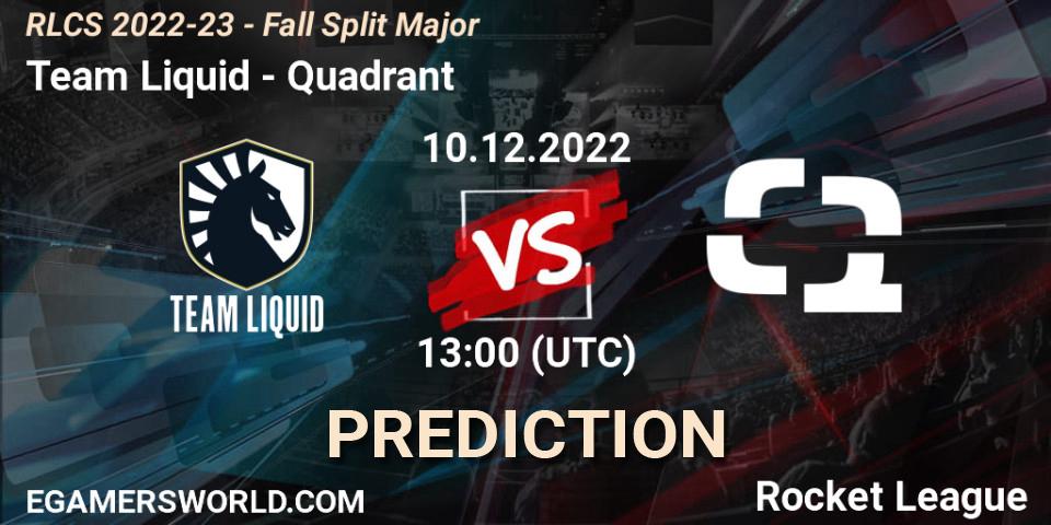 Team Liquid - Quadrant: Maç tahminleri. 10.12.22, Rocket League, RLCS 2022-23 - Fall Split Major
