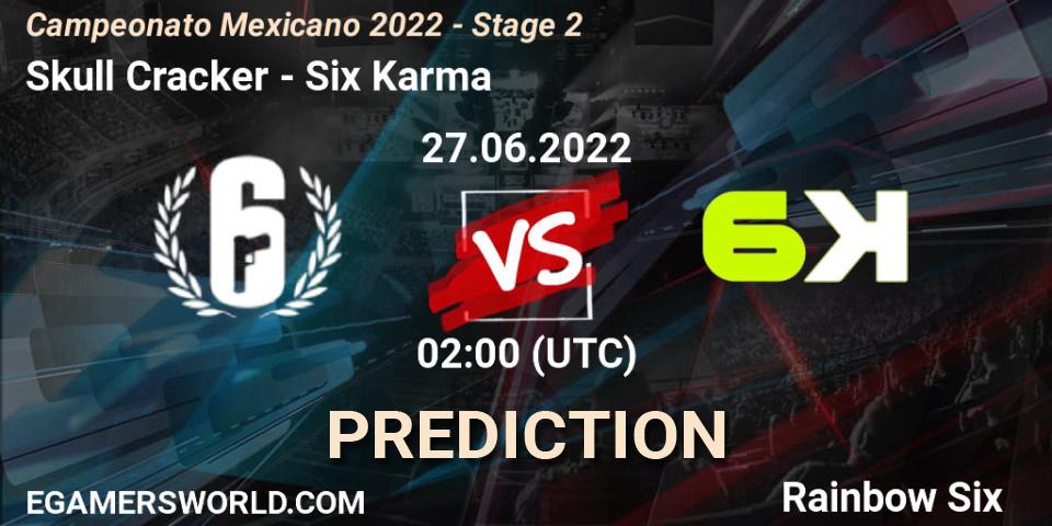 Skull Cracker - Six Karma: Maç tahminleri. 27.06.2022 at 01:00, Rainbow Six, Campeonato Mexicano 2022 - Stage 2