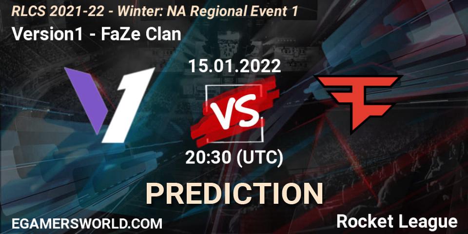 Version1 - FaZe Clan: Maç tahminleri. 15.01.22, Rocket League, RLCS 2021-22 - Winter: NA Regional Event 1