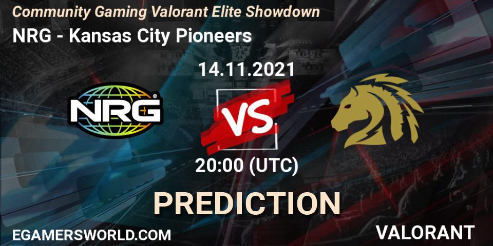 NRG - Kansas City Pioneers: Maç tahminleri. 14.11.2021 at 20:00, VALORANT, Community Gaming Valorant Elite Showdown