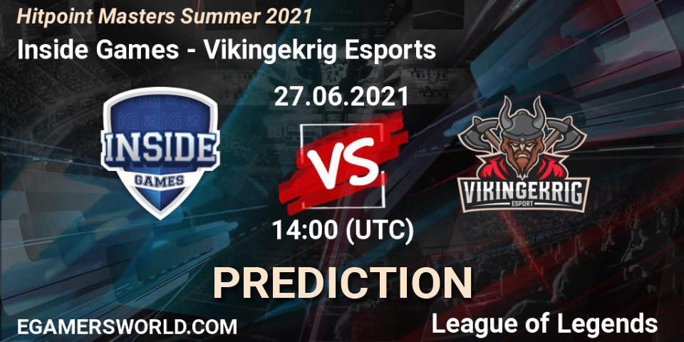 Inside Games - Vikingekrig Esports: Maç tahminleri. 27.06.2021 at 14:00, LoL, Hitpoint Masters Summer 2021