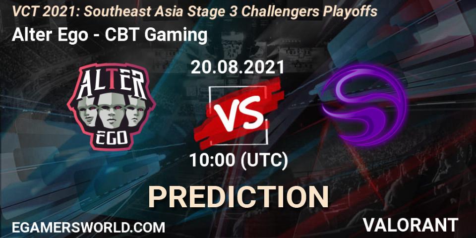 Alter Ego - CBT Gaming: Maç tahminleri. 20.08.2021 at 10:00, VALORANT, VCT 2021: Southeast Asia Stage 3 Challengers Playoffs
