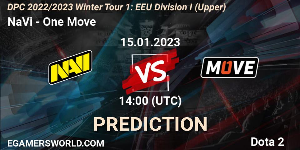 NaVi - One Move: Maç tahminleri. 15.01.23, Dota 2, DPC 2022/2023 Winter Tour 1: EEU Division I (Upper)