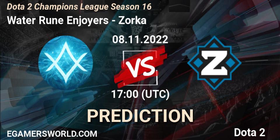 Water Rune Enjoyers - Zorka: Maç tahminleri. 08.11.2022 at 17:27, Dota 2, Dota 2 Champions League Season 16