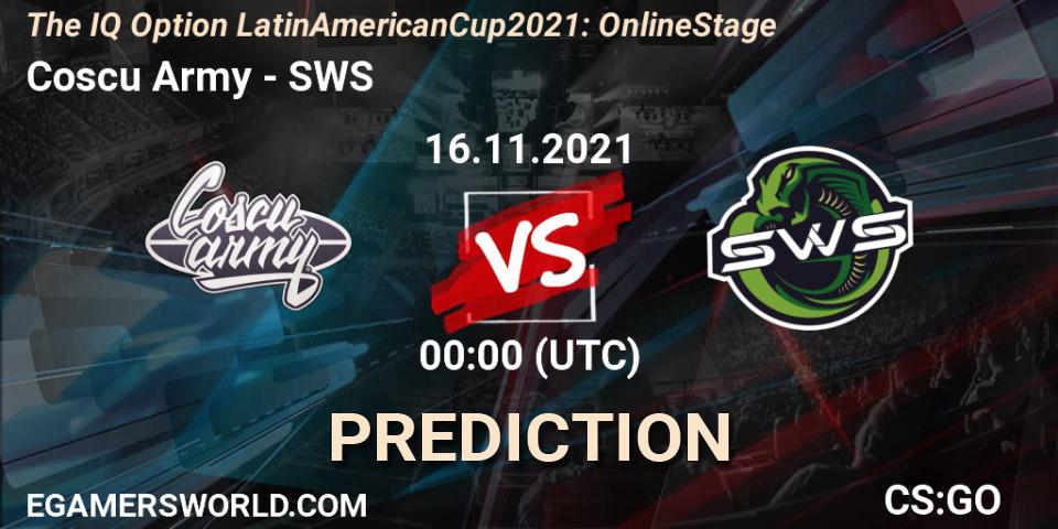 Coscu Army - SWS: Maç tahminleri. 16.11.2021 at 00:00, Counter-Strike (CS2), The IQ Option Latin American Cup 2021: Online Stage