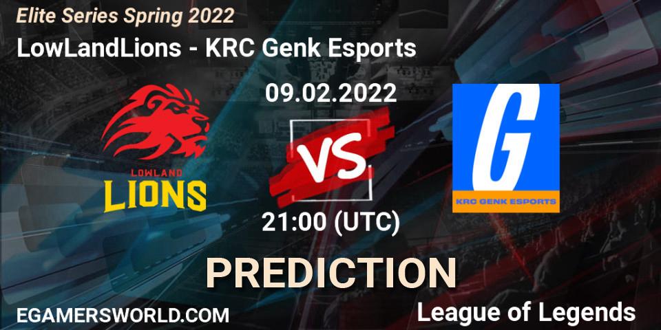 LowLandLions - KRC Genk Esports: Maç tahminleri. 09.02.2022 at 21:00, LoL, Elite Series Spring 2022