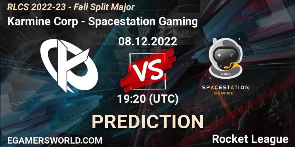Karmine Corp - Spacestation Gaming: Maç tahminleri. 08.12.22, Rocket League, RLCS 2022-23 - Fall Split Major